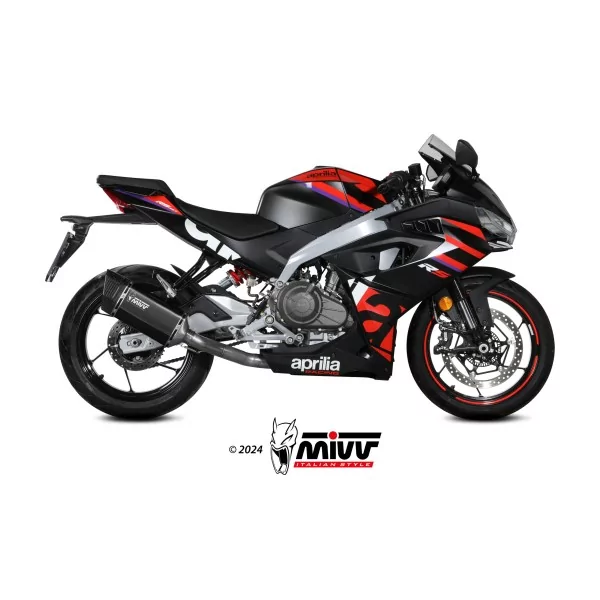 Mivv Komplette Sport-Auspuffanlage Schwarz Aprilia RS 457