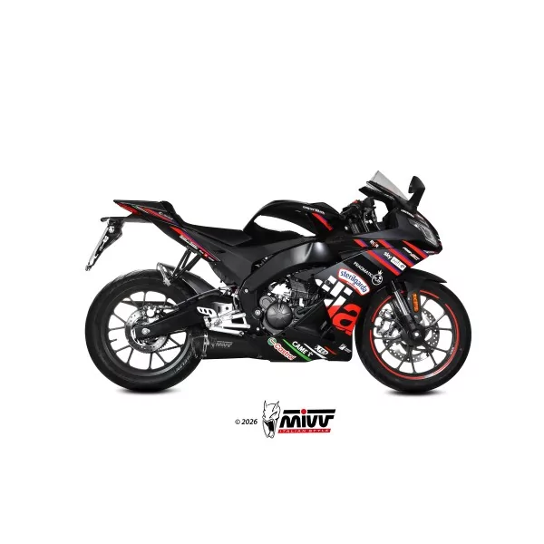Mivv Komplette Sport-Auspuffanlage Schwarz Aprilia RS 125
