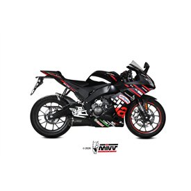 Mivv Komplette Sport-Auspuffanlage Schwarz Aprilia RS 125