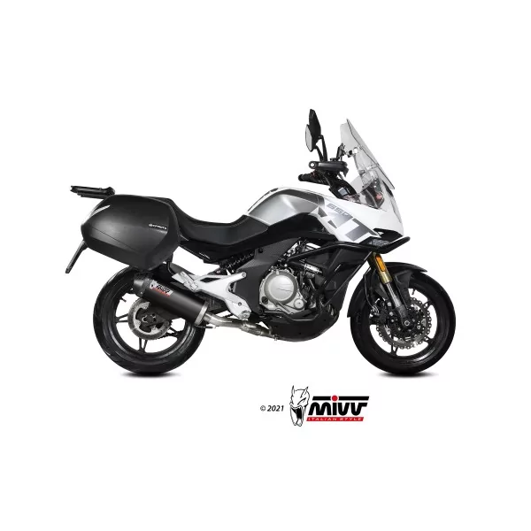 Mivv OVAL Black carbon end cap CFMOTO 650MT