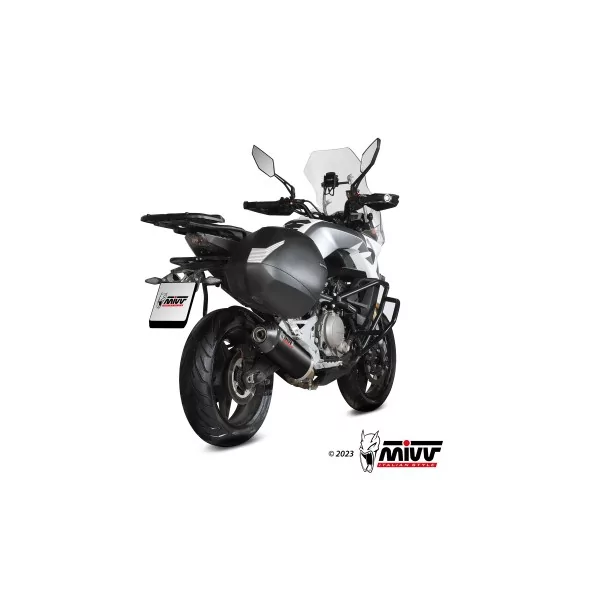 Mivv OVAL Schwarz Carbon-Endkappe CFMOTO 650MT