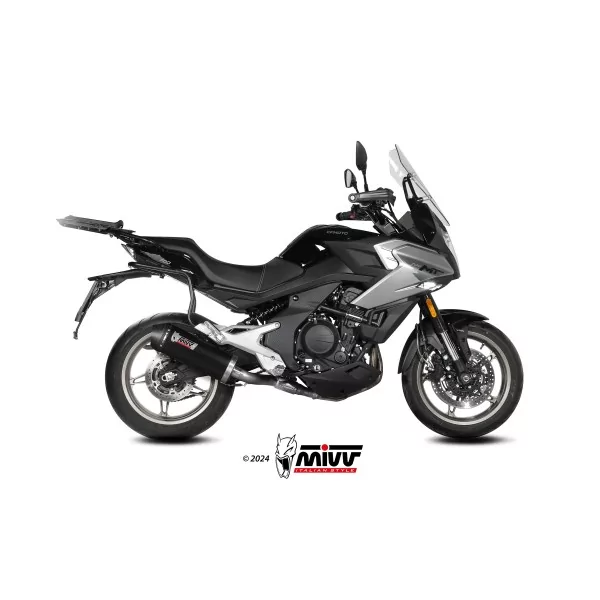 Mivv OVAL Schwarz Carbon-Endkappe CFMOTO 700MT