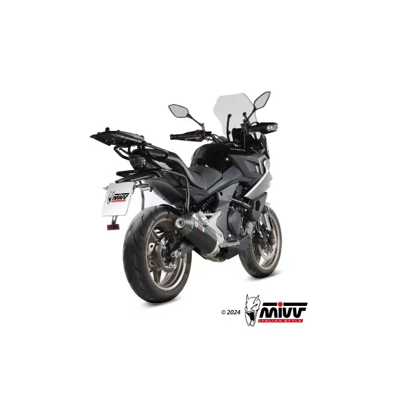 Mivv OVAL Black carbon end cap CFMOTO 700MT