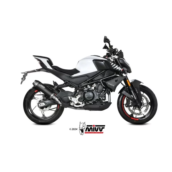 Mivv AK-1 Schwarz Carbon-Endkappe CFMOTO 450NK