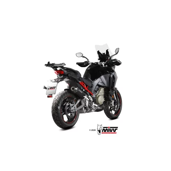 Mivv OVAL Schwarz Carbon-Endkappe Ducati MULTISTRADA V4 / V4S