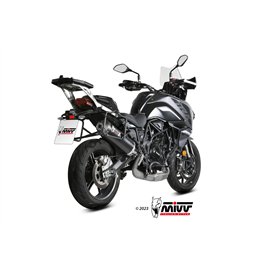 Mivv OVAL Schwarz Carbon-Endkappe Benelli TRK 702 / X
