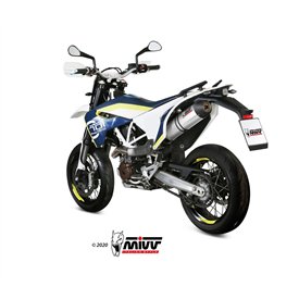 Mivv OVAL Titane fond carbone Husqvarna 701 ENDURO / SUPERMOTO