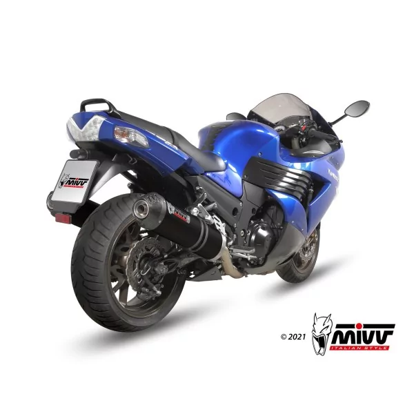 Mivv OVAL Noir fond carbone Kawasaki ZZR 1400