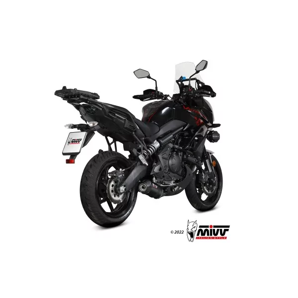 Mivv Komplette Sport-Auspuffanlage Schwarz Carbon-Endkappe Kawasaki Versys 650