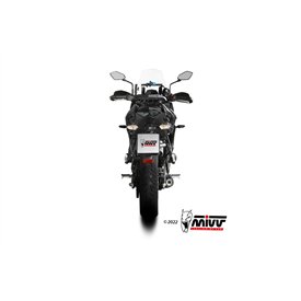 Mivv Sport Exhaust Full System Black carbon end cap Kawasaki Versys 650