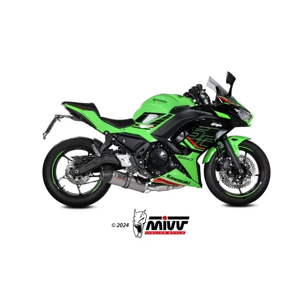Mivv Scarico Sportivo Completo Titanio fondello carbonio Kawasaki NINJA 650