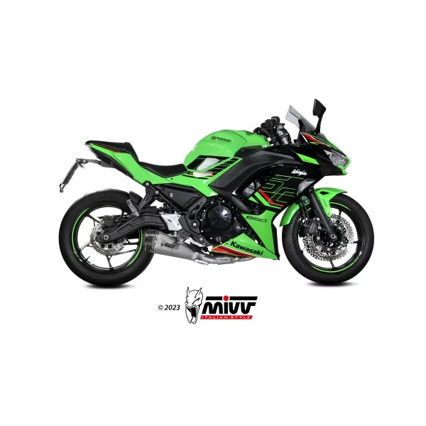 Mivv Komplette Sport-Auspuffanlage Edelstahl Kawasaki NINJA 650