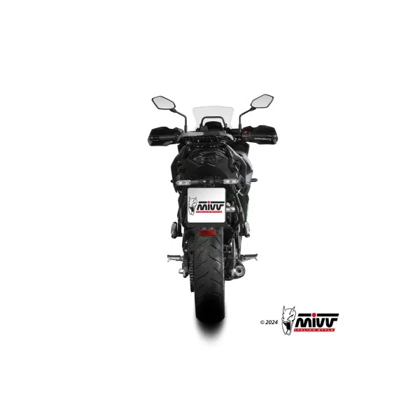 Mivv Komplette Sport-Auspuffanlage Schwarz Carbon-Endkappe Kawasaki Versys 650