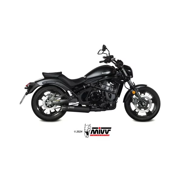 Mivv Escape Deportivo Completo Negro fondo carbono Kawasaki VULCAN S