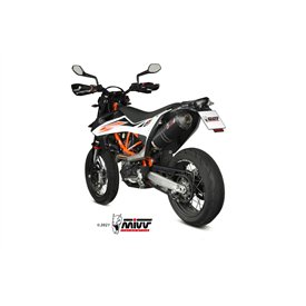 Mivv OVAL Schwarz Carbon-Endkappe Ktm 690 SMC R