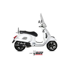 Mivv Sport Exhaust Full System Black Piaggio VESPA GTS 125 i.e.