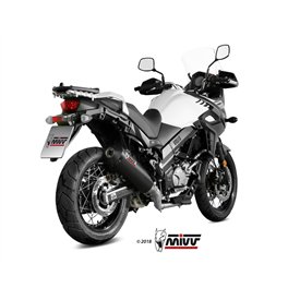 Mivv Sport Exhaust Full System Carbon carbon end cap Suzuki V-STROM 650