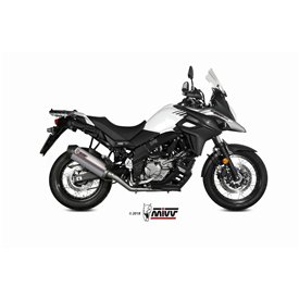 Mivv Scarico Sportivo Completo Titanio fondello carbonio Suzuki V-STROM 650