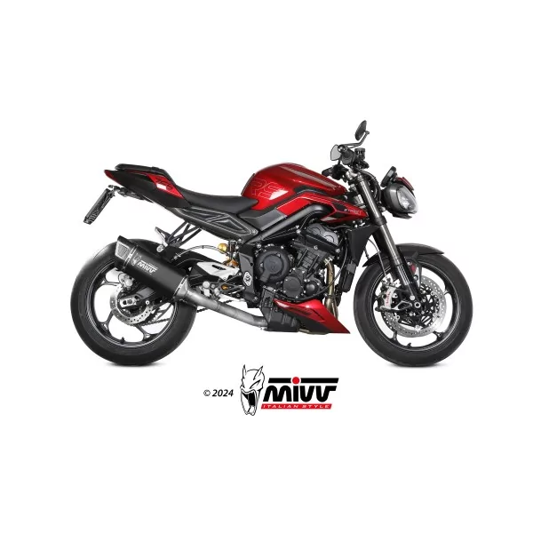 Mivv Sport Exhaust Full System Black Titanium Triumph STREET TRIPLE 765 R / RS