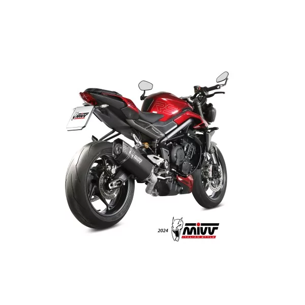 Mivv Sport Exhaust Full System Black Titanium Triumph STREET TRIPLE 765 R / RS