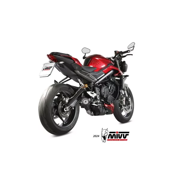 Mivv Sport Exhaust Full System Black Triumph STREET TRIPLE 765 R / RS