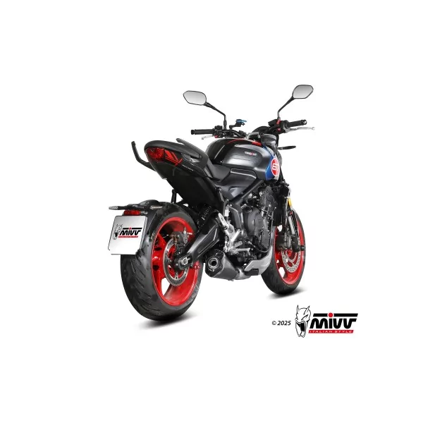 Mivv Komplette Sport-Auspuffanlage Schwarz Triumph TRIDENT 660