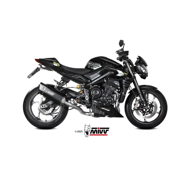 Mivv Sport Exhaust Full System Black Titanium Triumph STREET TRIPLE 765 R / RS