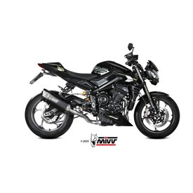 Mivv Escape Deportivo Completo Titanio Negro Triumph STREET TRIPLE 765 R / RS