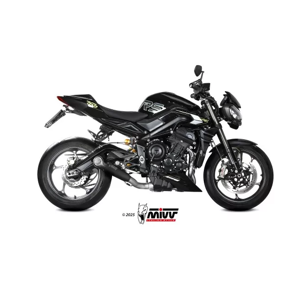 Mivv Sport Exhaust Full System Black Triumph STREET TRIPLE 765 R / RS