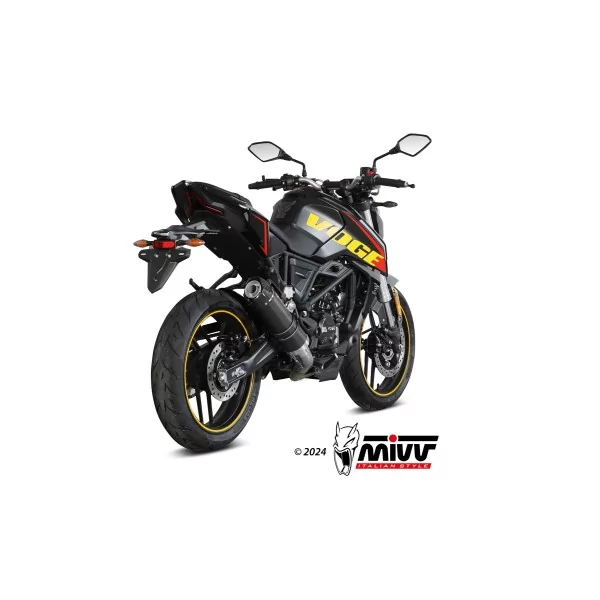 Mivv Sport Exhaust Full System Carbon carbon end cap Voge BRIVIDO 125R