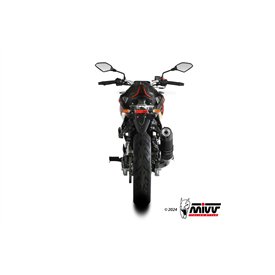 Mivv Sport Exhaust Full System Black carbon end cap Voge BRIVIDO 125R