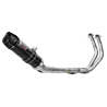 Mivv Sport Exhaust Full System Black carbon end cap Yamaha MT-07 / FZ-07