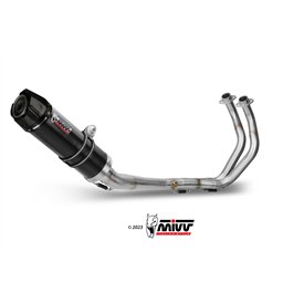 Mivv Komplette Sport-Auspuffanlage Schwarz Carbon-Endkappe Yamaha MT-07 / FZ-07