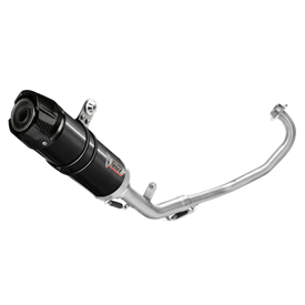 Mivv Sport Exhaust Full System Black carbon end cap Yamaha MT-125