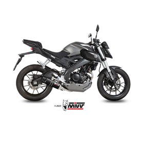 Mivv Komplette Sport-Auspuffanlage Schwarz Carbon-Endkappe Yamaha MT-125
