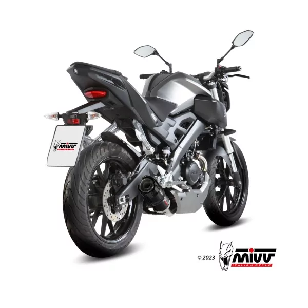 Mivv Echappement Sport Complet Noir fond carbone Yamaha YZF R125