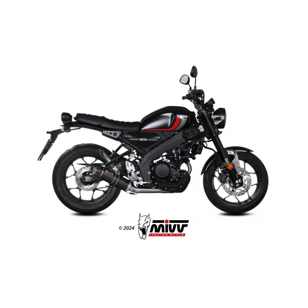 Mivv Komplette Sport-Auspuffanlage Carbon Carbon-Endkappe Yamaha XSR 125