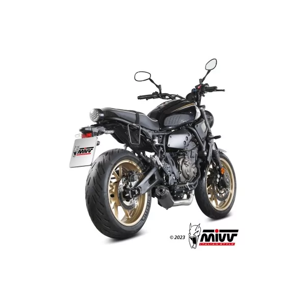Mivv Komplette Sport-Auspuffanlage Schwarz Carbon-Endkappe Yamaha XSR 700