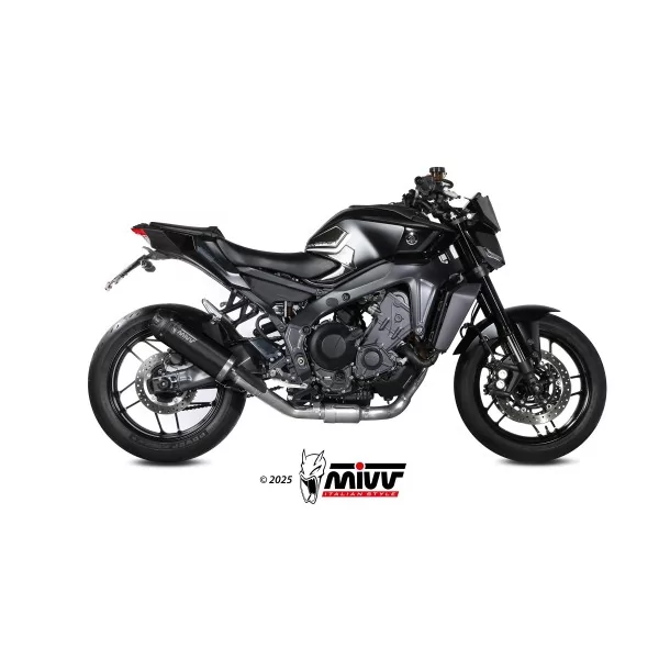 Mivv Sport Exhaust Full System Black carbon end cap Yamaha MT-09 / SP / FZ-09