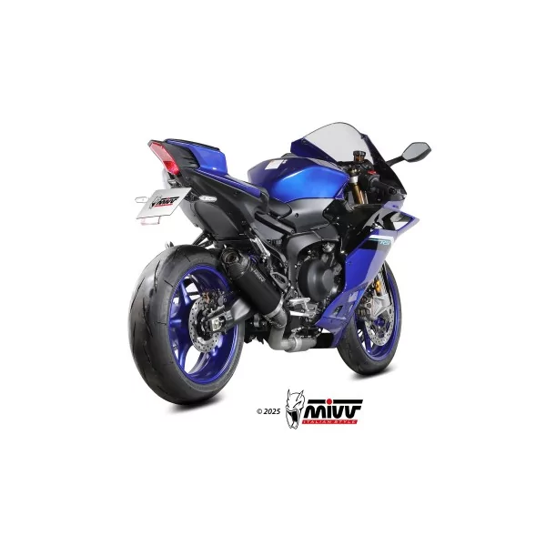 Mivv Komplette Sport-Auspuffanlage Schwarz Carbon-Endkappe Yamaha R9