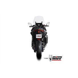 Mivv Scarico Sportivo Completo Nero fondello carbonio Yamaha T-MAX 560