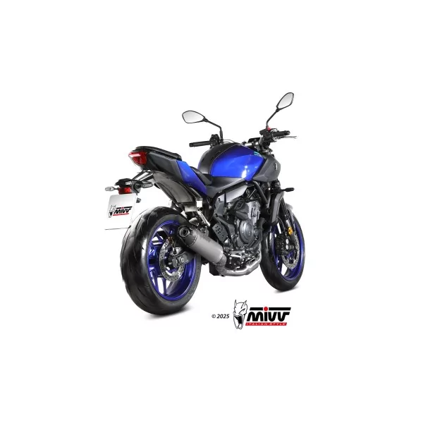 Mivv Sport Exhaust Full System Titanium carbon end cap Yamaha MT-07