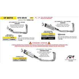 Arrow Exhaust CF Moto 675 SR-R - Pro-Race Racing