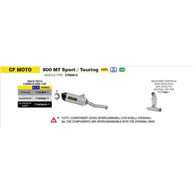 Arrow Exhaust CF Moto 800 MT Sport / Touring