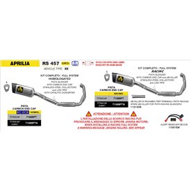 Arrow Exhaust Aprilia RS 457