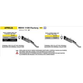 Arrow Exhaust Aprilia RSV 4 1100 Factory - Racing