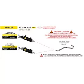 Arrow Exhaust Racing Collectors Kit Inox Aprilia RX / SX 125