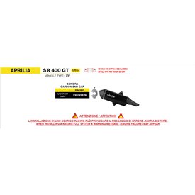Arrow Exhaust Aprilia SR 400 GT - Racing
