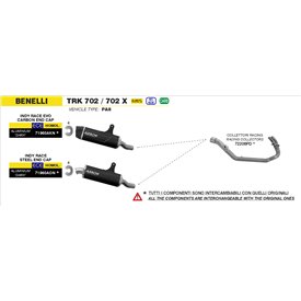 Arrow Exhaust Benelli TRK 702 / 702X - Indy Race EVO