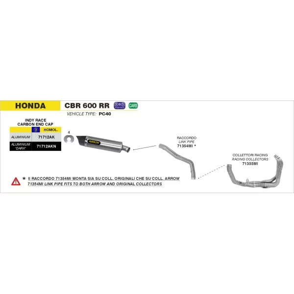 Arrow Exhaust Honda CBR 600 RR
